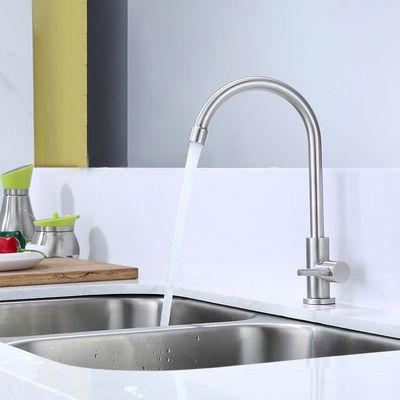 Mélangeur froid simple à levier unique de bassin d'acier inoxydable des mélangeurs 304 de salle de bains de NSF d'ACS CUPC