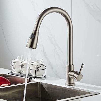 Robinet froid simple de polissage d'évier de robinet du bassin 304SS pour le lave-vaisselle portatif
