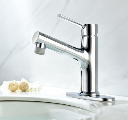 Le robinet extérieur balayé de bassin d'acier inoxydable de nickel n'est pas facile à se rouiller pour l'hôtel