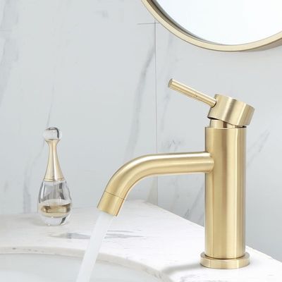 Faucon de bassin en acier inoxydable de taille standard avec eau chaude froide