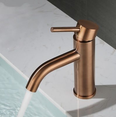 Robinet de mélangeur simple de poignée de salle de bains de robinet de bassin d'acier inoxydable d'ODM d'OEM