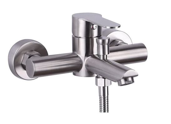 Contemporain argenté de robinet de salle de bains de Luster Stainless Steel Hot Cold