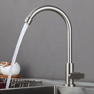 OEM Luster Single Hole Basin Faucet argenté non facile à se rouiller biens