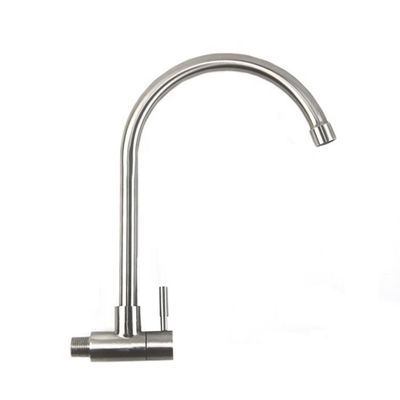 Robinet froid simple d'acier inoxydable de protection de l'environnement aucune rouille fixée au mur