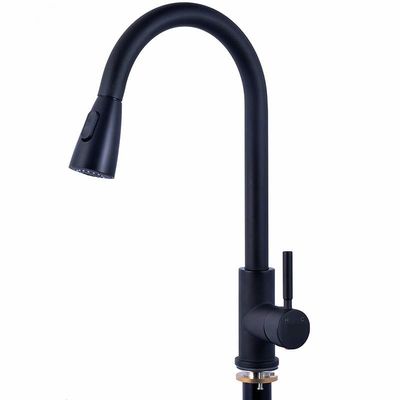 Lave-vaisselle télescopique balayé noir moderne Taps Safe Lead librement