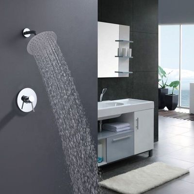 Robinet chaud de robinet d'acier inoxydable et froid fixé au mur sans plomb sûr caché